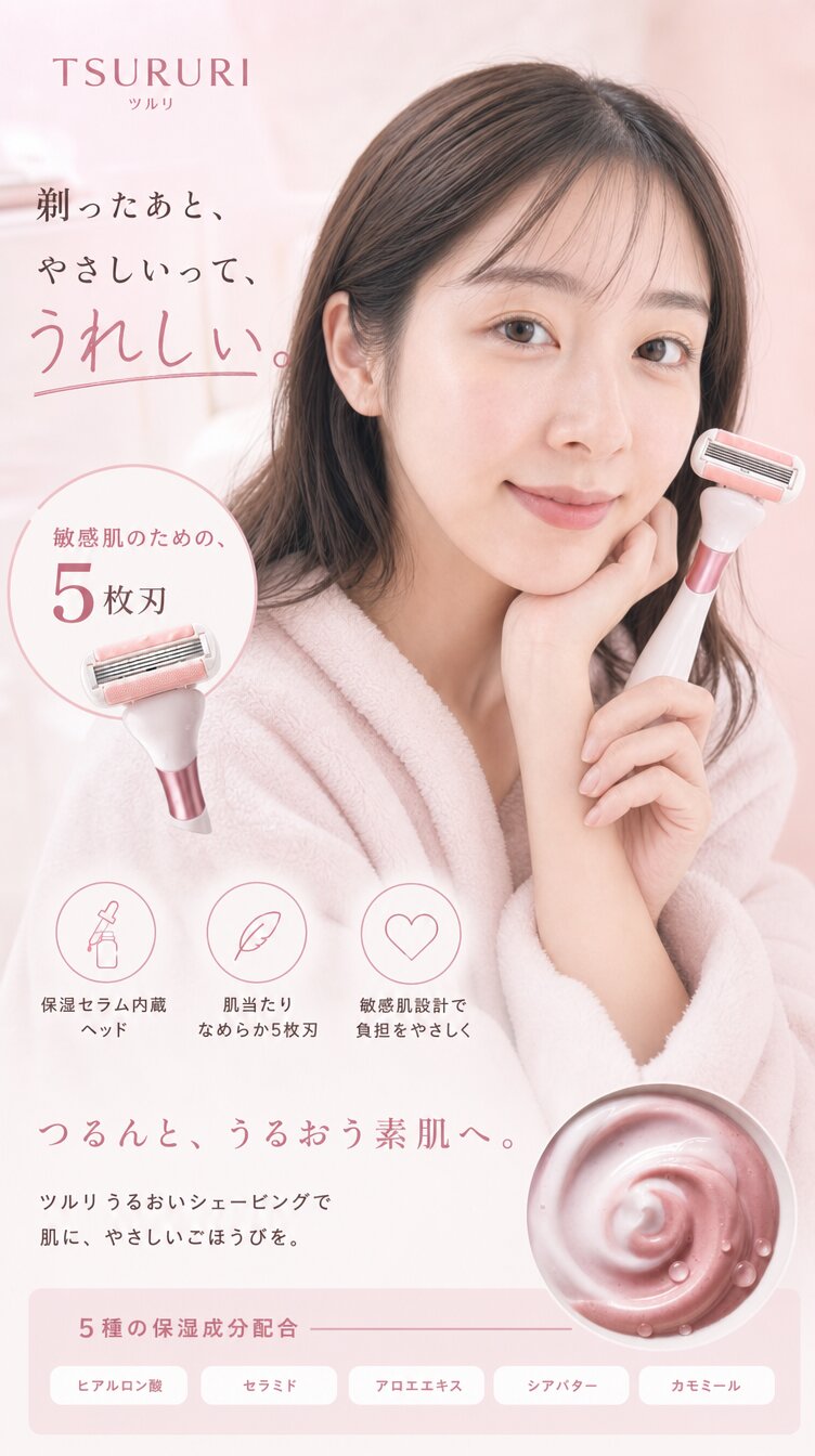 UGC風の縦型広告バナー（スキンケア）